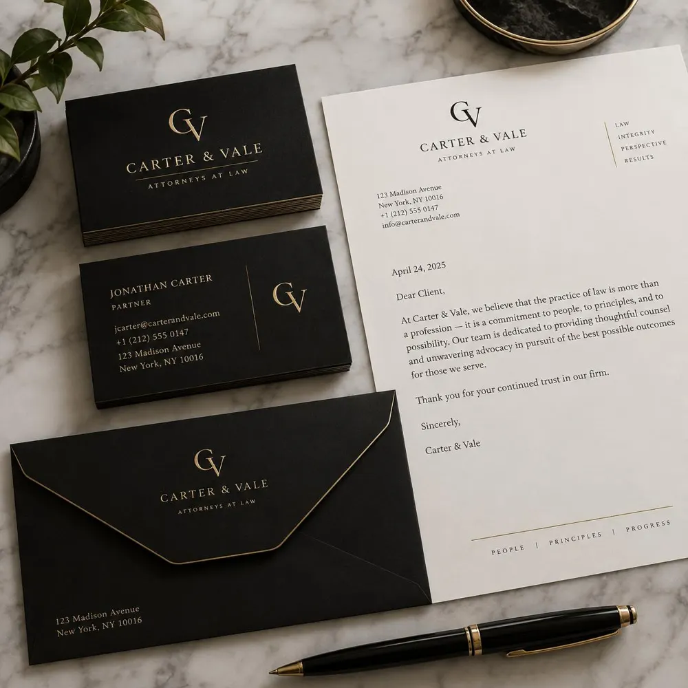 Carter & Vale — business cards